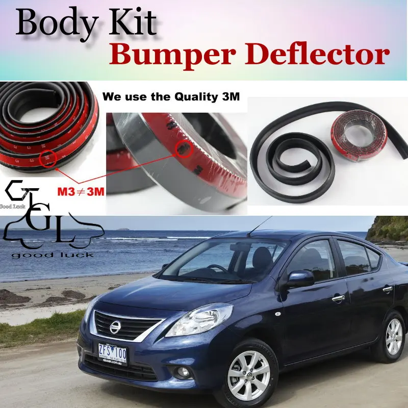 Дефлектор губ бампера для Nissan Latio Almera Sunny Versa Renault Scala передний спойлер юбка