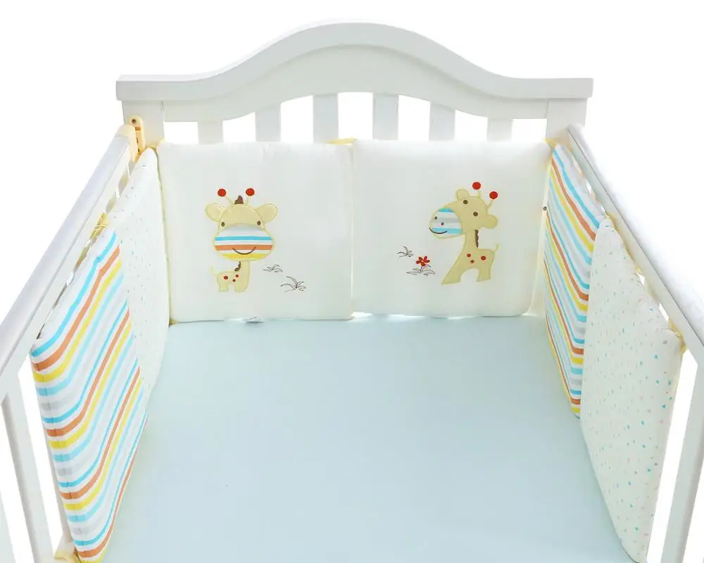 Детские бамперы для новорожденных, хлопковые мягкие бамперы в кроватку для детской комнаты, супер толстая защита для кроватки, для детской кроватки
