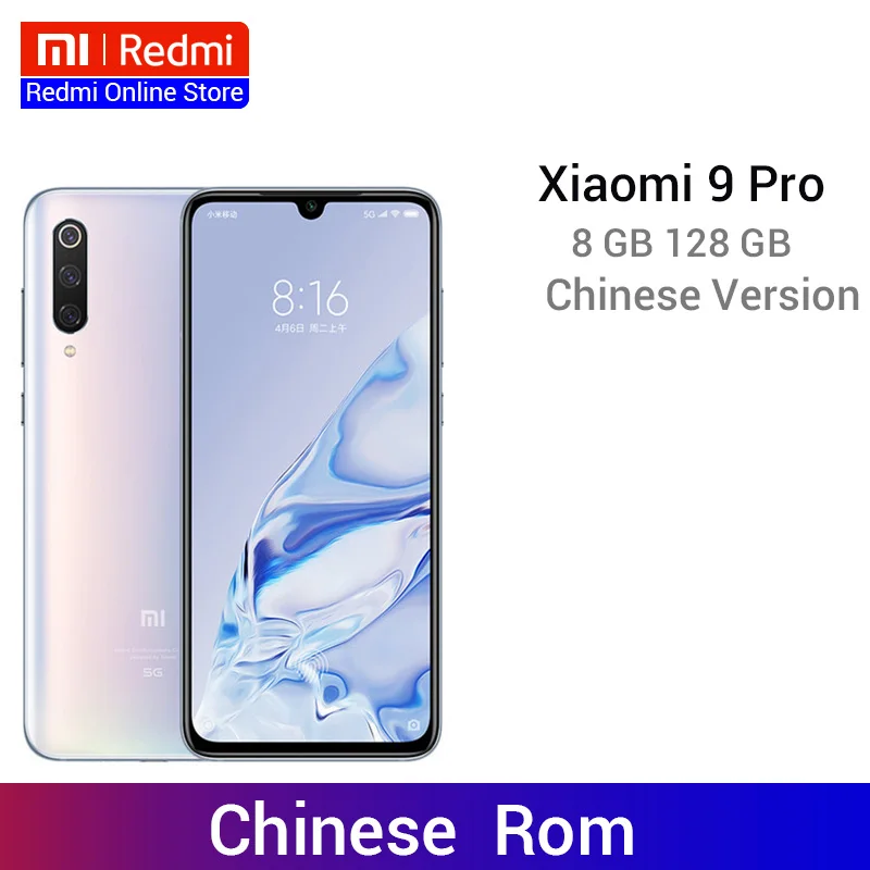 Xiaomi mi 9 pro mi 9 Pro(5G) 8GB 128GB Смартфон Snapdragon 855 Plus 48MP с тремя камерами, мобильный телефон, аккумулятор 4000mAh