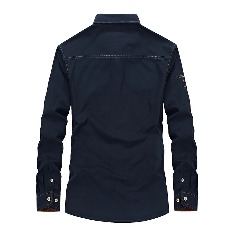 Брендовая тактическая рубашка мужская одежда военный длинный рукав армейское одеяние Повседневная мужская рубашка плюс размер 5XL промытая хлопковая джинсовая рубашка