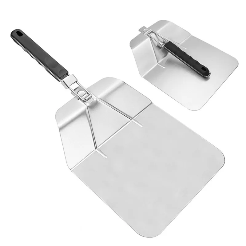 

Metal Pizza Peel,12inch Pizza Peel,Pizza Peel Folding,Baguette Transfer Peel Safe transfer spatula for square cake Baking tools