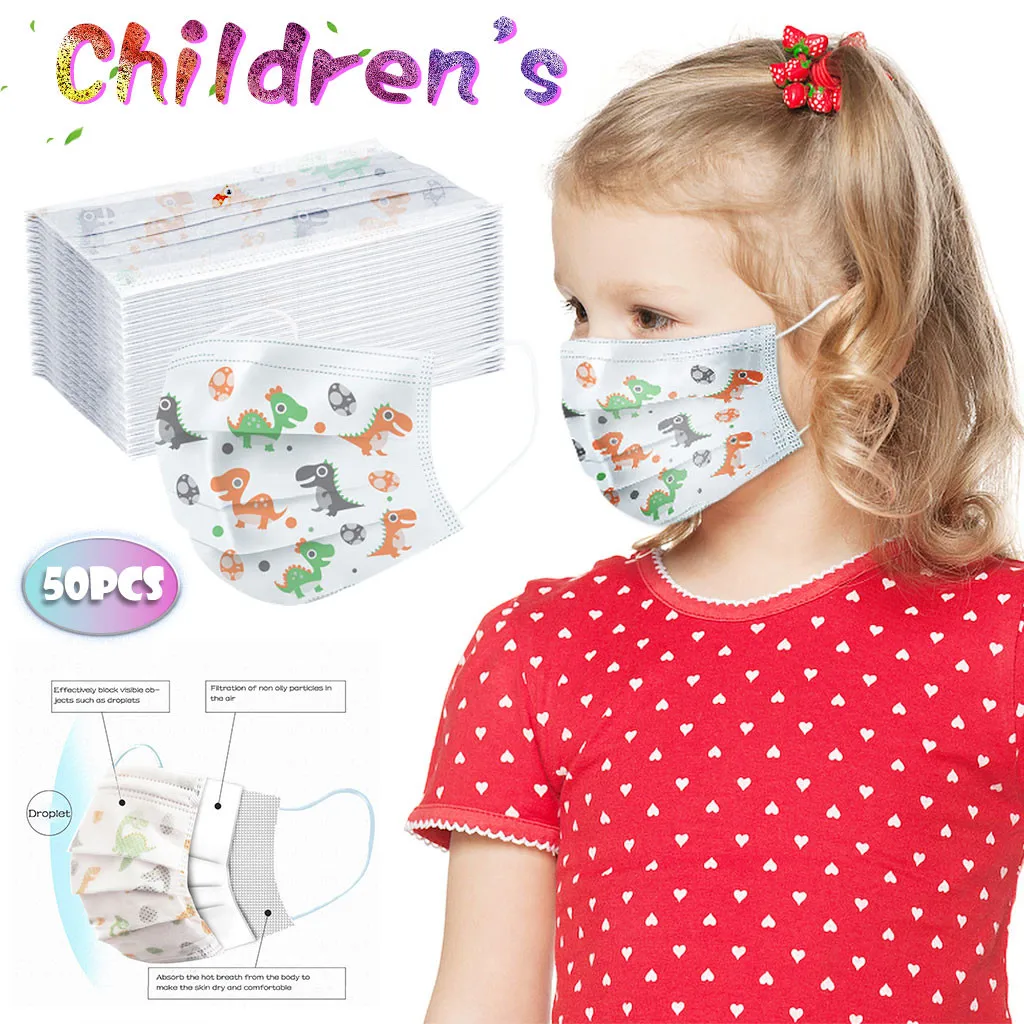 

scarf Children's mask Disposable Face Masks Industrial 3Ply Ear Loop 50PC