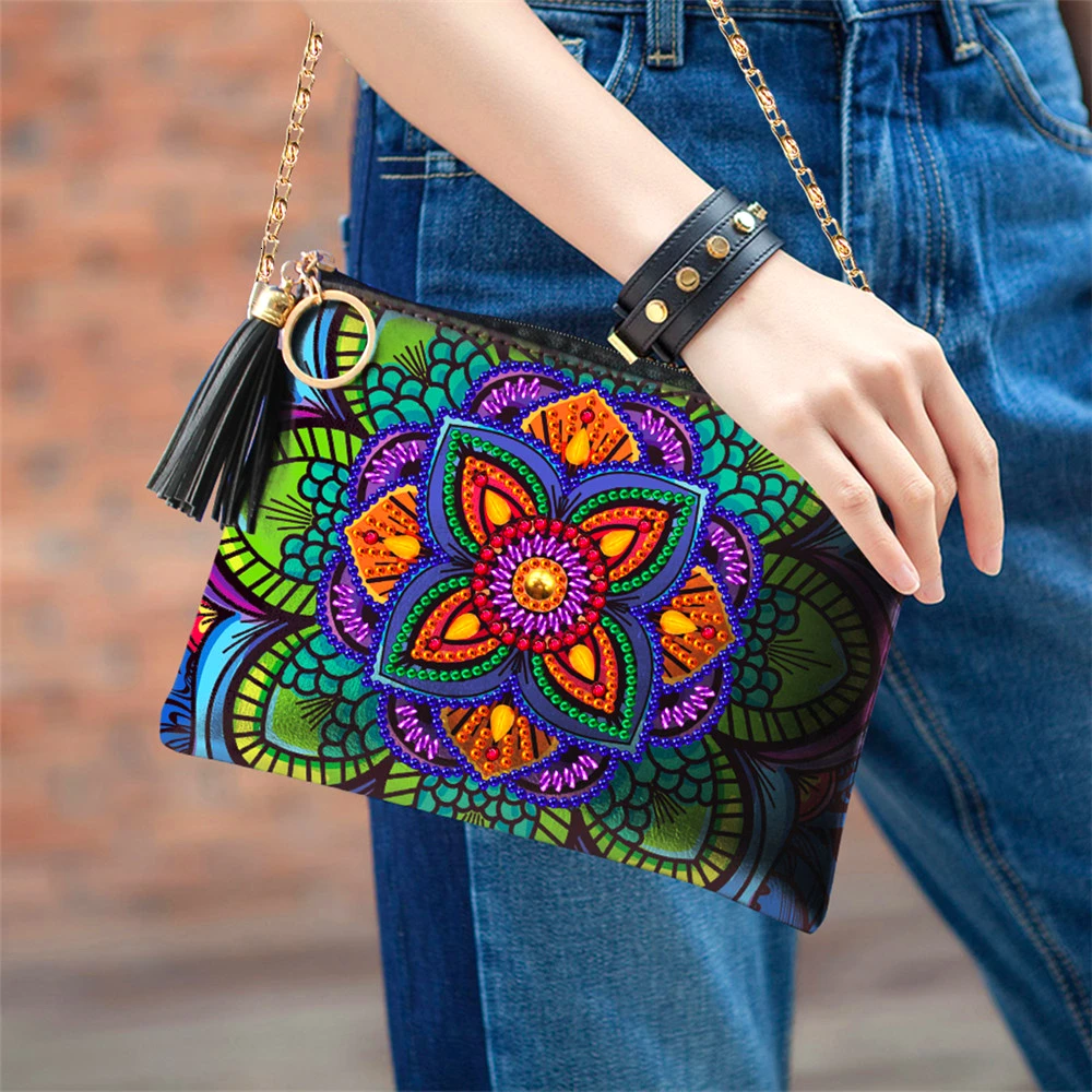 HUACAN 5D DIY Diamond Painting Chain Bags Butterfly Special Shaped Wallet Diamond Embroidery Handmade Women Gifts