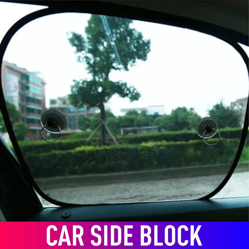 Car Side Mesh Sunshade Sun Visor Window Screen With Suction Cup Curtain Cover UV Protection Styling DropShipping | Автомобили и