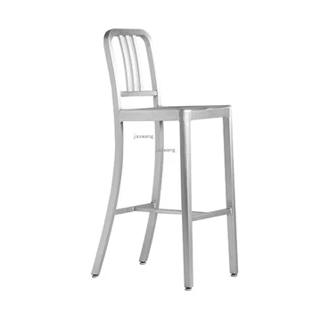 

Modern Minimalist Aluminum Alloy Bar Chair Bar Stool High Chair High Stool Restaurant Front Desk Chair