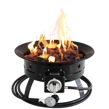 

ZOKOP U.S. Standard KLD4004/19 inch/ 52000BTU Outdoor Camping / Yard Gas Brazier / Heater / Heater / Black Fire Pit