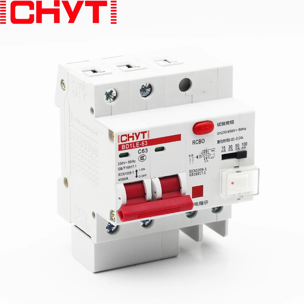 Регулируемый автоматический выключатель остаточного тока RCBO 2P 16 А 25 32 40 ELCB с