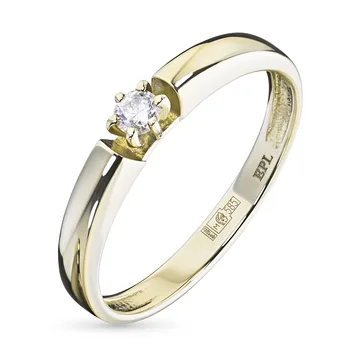

Yellow gold ring with a diamond e0301kts02159400