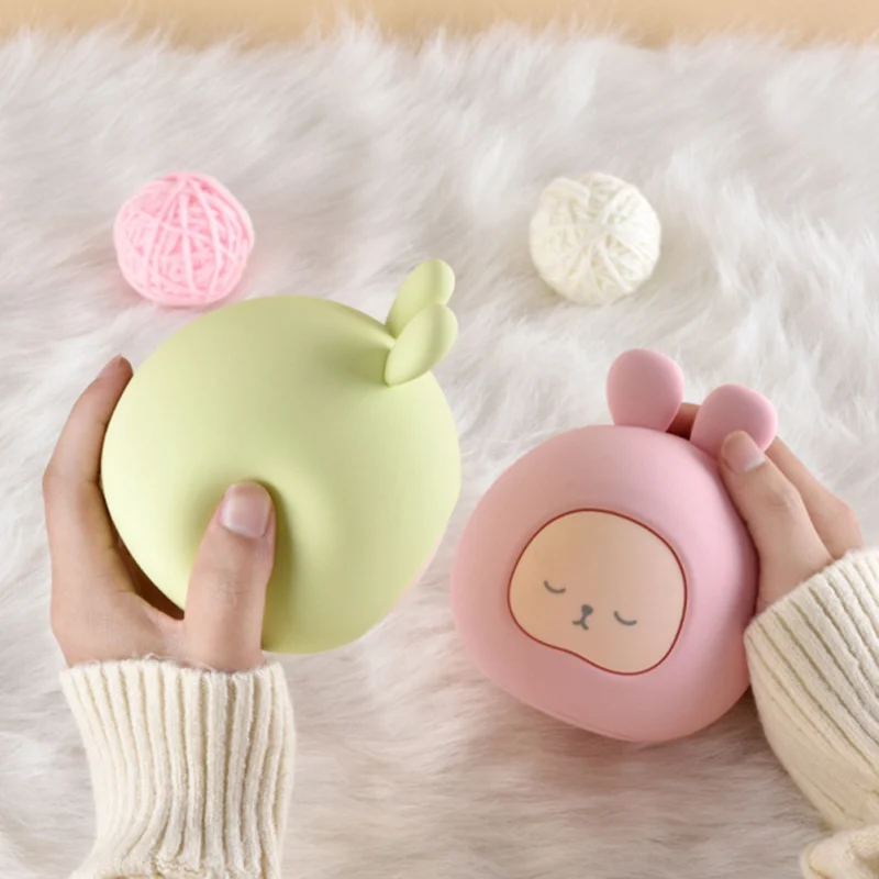 Mini Small Cartoon Portable Hot Water Bag Water Injection Storage Bag Hand Warm Water Bottle Cute Silicone Hot Water Bottles Hea
