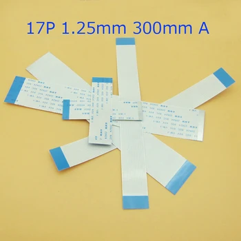 

10pcs 17pin FFC FPC flat flexible cable 1.25mm pitch 17p type A Length 300mm Ribbon Flex Cable AWM 20624 80C 60V VW-1