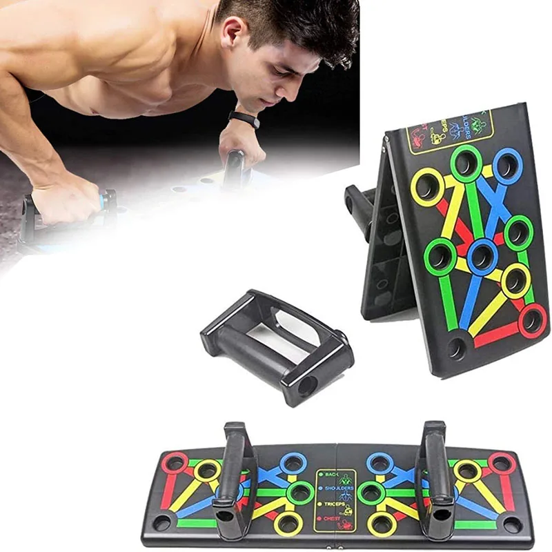 Портативная система пуш-ап 9 в 1, домашнее оборудование для упражнений, для спортзала, фитнеса, упражнений дома, спортивное оборудование, тренировочная доска