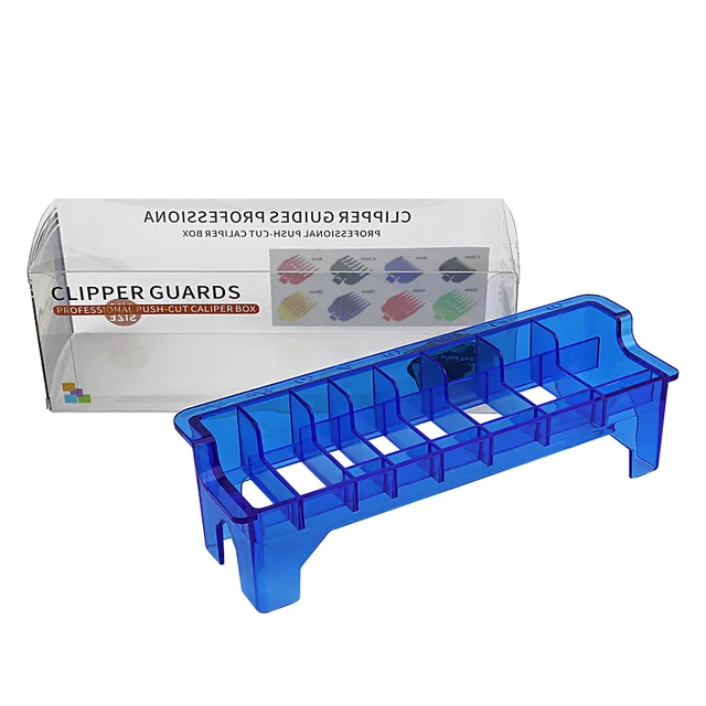 8 Grid Guide Limit Comb Cover Storage Box  Hair Clipper Rack Holder Organizer Case Salon Barber Tools，for general KCGQH-LS