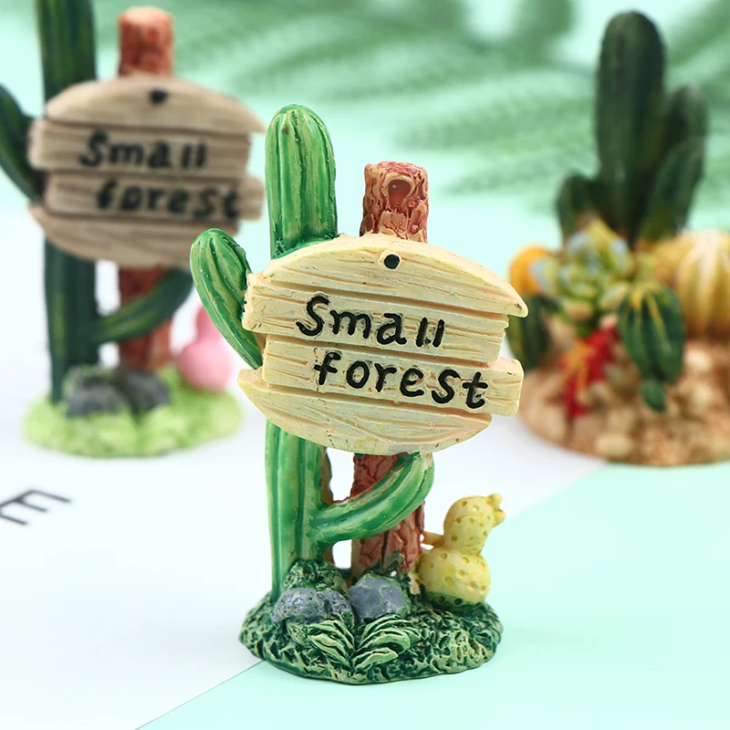 1 шт мини кактус дорожный знак Сказочный Сад миниатюра бонсай для декора