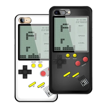 

OMKARSY Tetris Game Consoles For IPhone Case Mini Handheld Game For IPhone 6/6s Retro Game Console Case For IPhone 7 8P X/XS