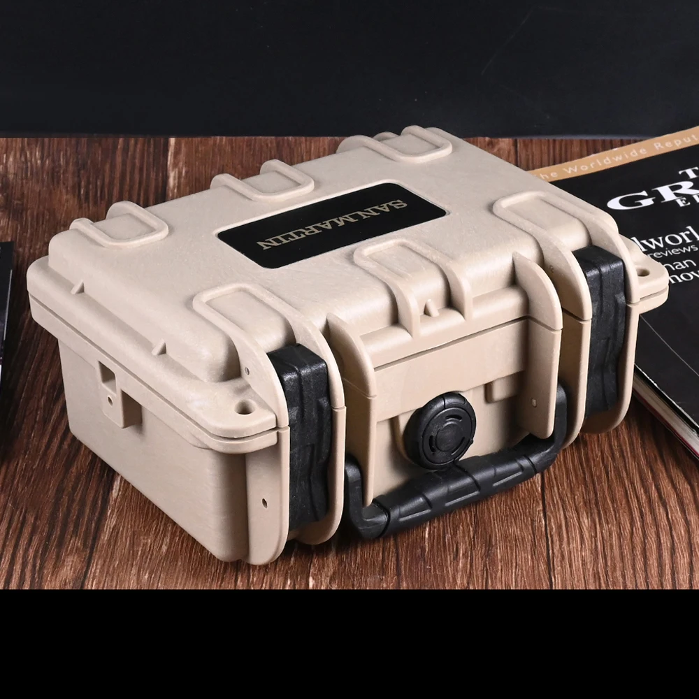 San Martin Military Style DIY Watch Box for One Piece Luxury Portable Gift Storage Boxes Durable Quality Pillow Rectangle Case