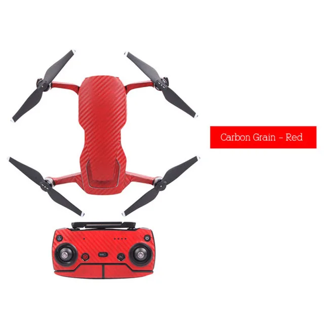 Новое поступление водонепроницаемый ПВХ углеродное волокно графические стикеры полный набор кожи наклейки для DJI MAVIC AIR drone Boday& удаленные аксессуары - Цвет: Red