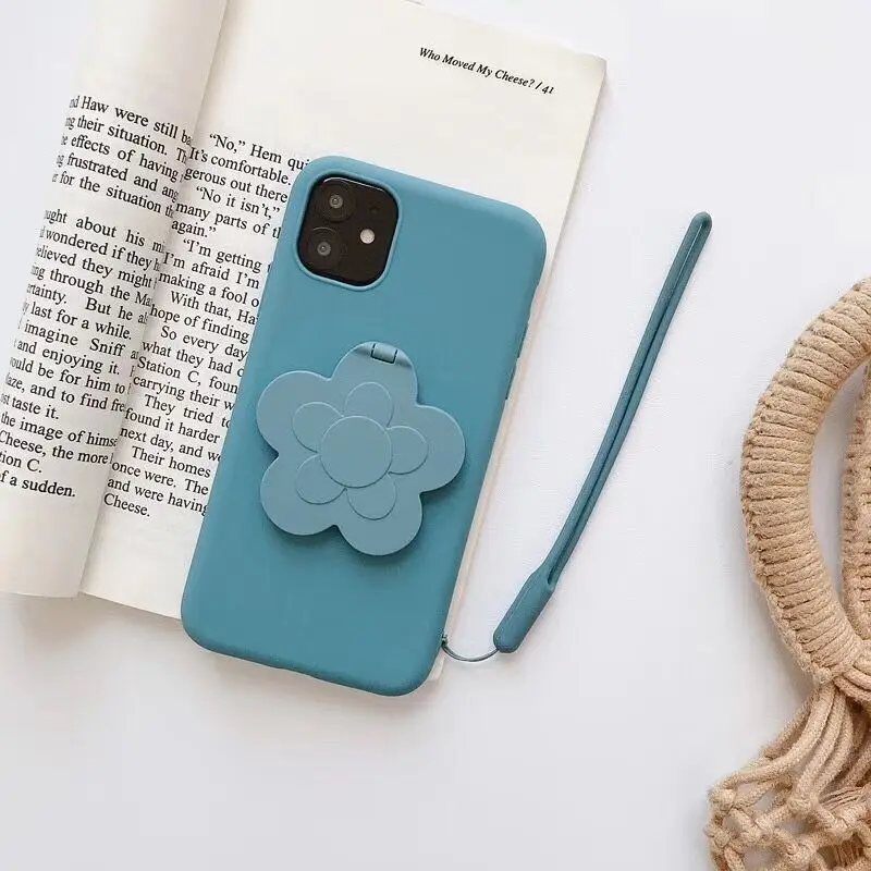 Синий GlamPhone чехол маленький цветок зеркальный чехол для телефона для iPhone11Pro/Max X XS Max XR Мягкий силиконовый чехол для iPhone11 7 8 6 6s Plus чехол - Цвет: Синий