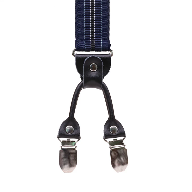 Мужские и женские подтяжки с 4 зажимами из натуральной кожи эластичные