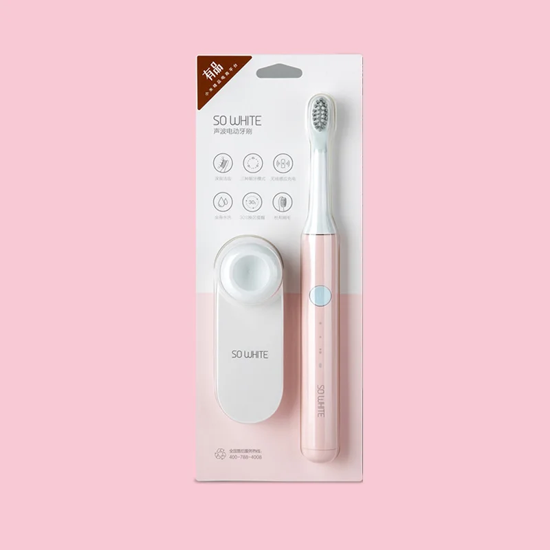 Xiaomi электрическая ультразвуковая зубная щетка Ультра звуковая зубная щетка es детская зубная щетка перезаряжаемая гигиена полости рта уход за зубами щетка 4 - Цвет: pink with box