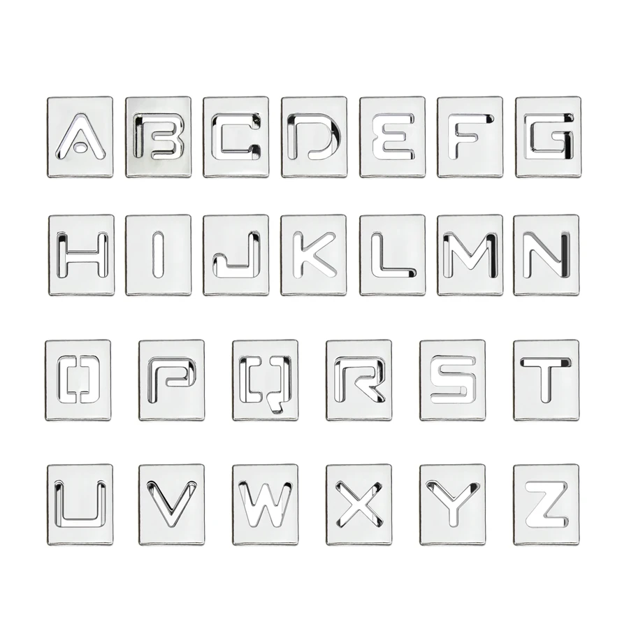 4 260 шт 8 мм A-Z Слайд буквы Шарм DIY Аксессуары подходит ошейник для домашних животных с креплением на запястье - Окраска металла: 4