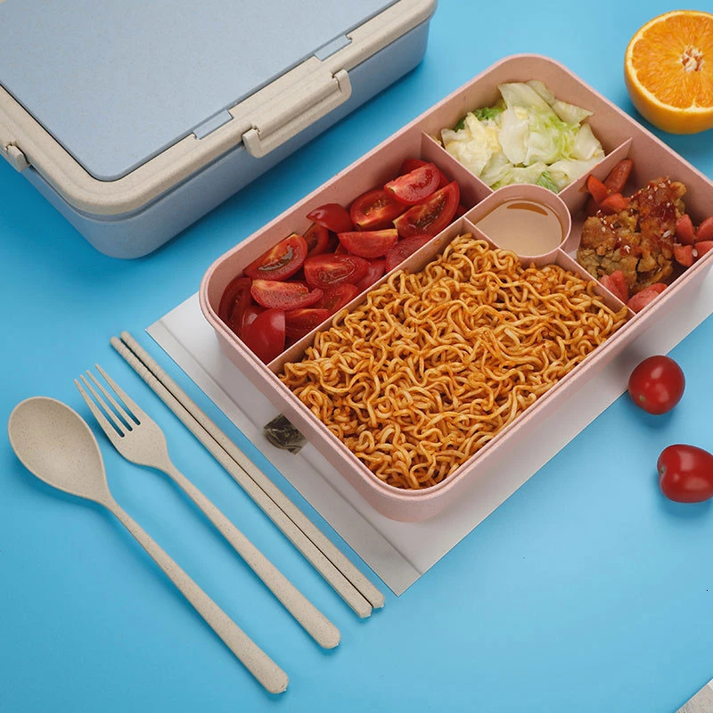 BPA Бесплатный Ланч-бокс для детей с отсеком Microwavable мультфильм Bento коробка герметичный контейнер для хранения еды ланчбокс для пикника