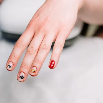 

12pcs Halloween Nail Art Stickers Creative Environmentally Friendly Nail Art Tool Printing Stickers for Gift Nail Salon