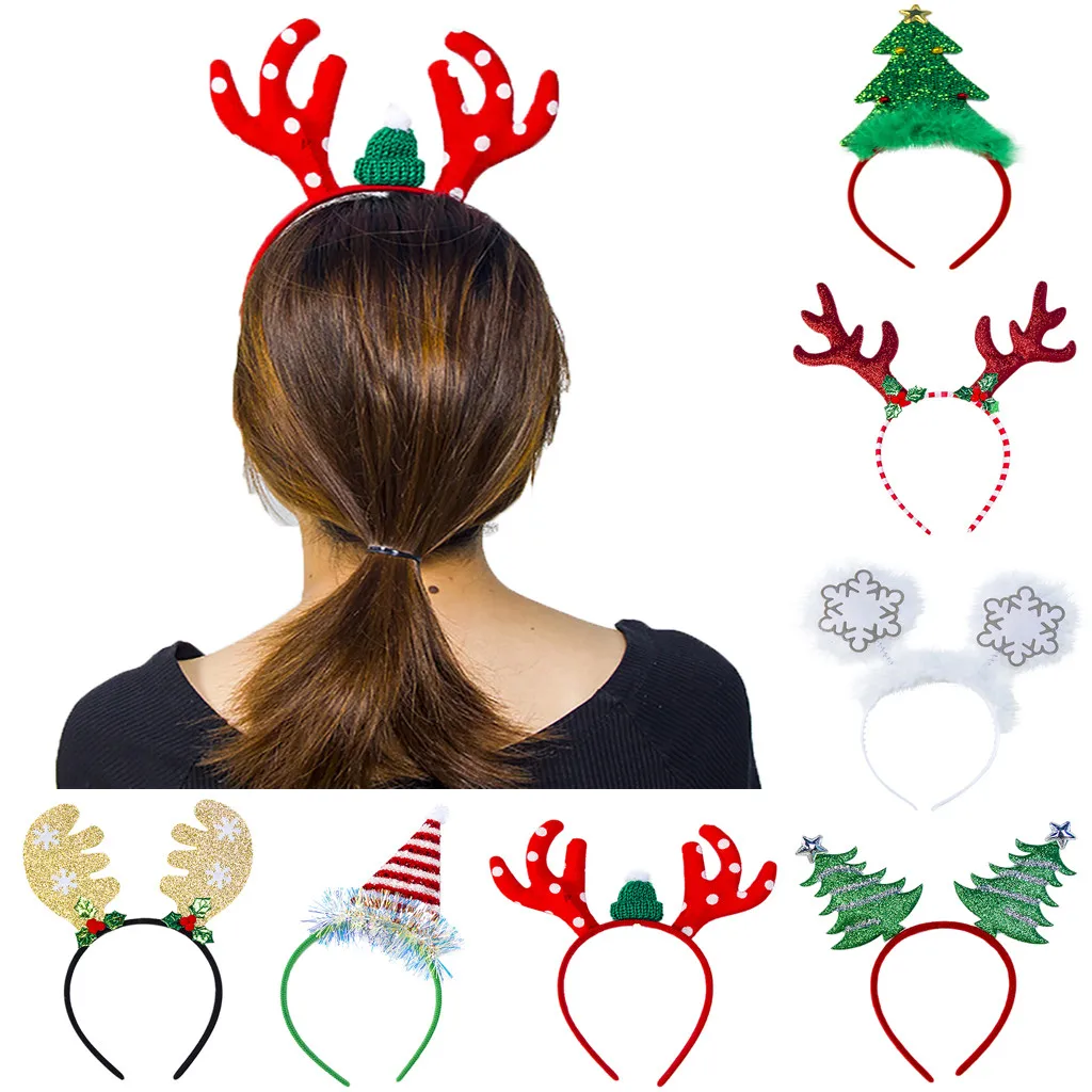 Красный рога головной убор Олень Рог дерево ветви головная повязка Косплей