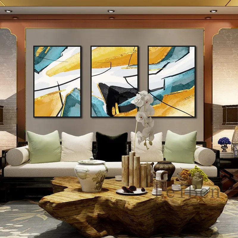 Abstract Premium Color Mosaic Graffiti blocks Art Poster Wall Art Print Canvas Painting Picture Modern Home Living Room Decor