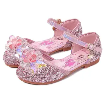 

Kids Glitter Sandals Princess Wedding Party Sandals For Girls Summer Children Sandals Flat With Rhinestone Bling Sequined