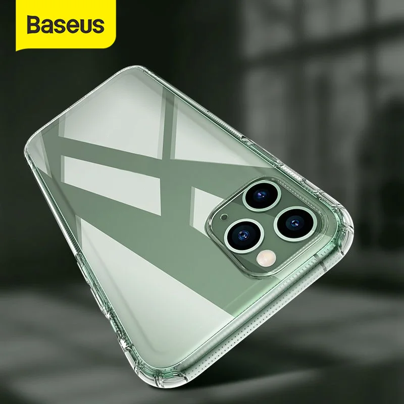 Прозрачный мягкий силиконовый чехол Baseus для iPhone 11 Pro Max ударопрочный Xs