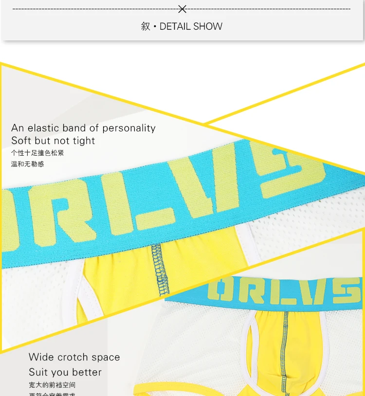 ORLVS, фирменное Мужское нижнее белье, мужские боксеры, сетка, дышащие, cueca, боксеры, masculina, мужские трусы, боксеры, шорты, удобные трусики