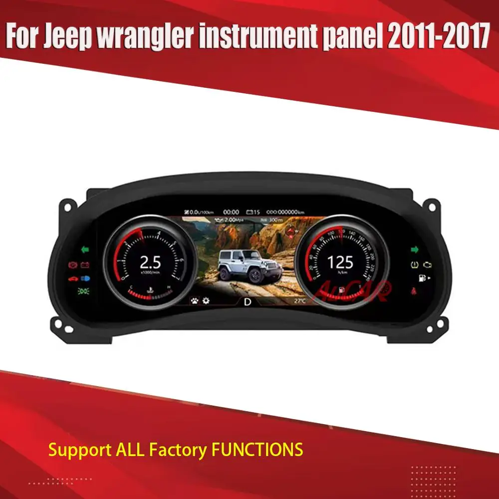 Aucar Android instrument for Jeep wrangler instrument panel 2011-2017 car gps navigation multimedia Stereo