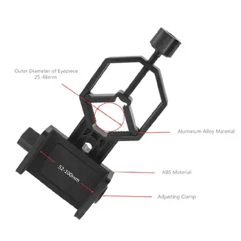 

Portable Microscope Adapter Clip Binocular Monocular Mobile Phone Camera Holder