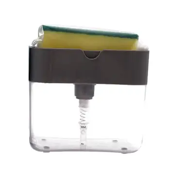 

Kitchen Bathroom Soap Dispenser Manual Press Soap Pump Foam Soap Dispenser Sponge Bracket (with Sponge without Soap Lye)
