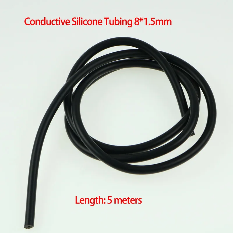 5M 8mm OD 1.5mm ID Conductive Silicone Rubber Tube TENS / ESTIM / E-STIM Machine