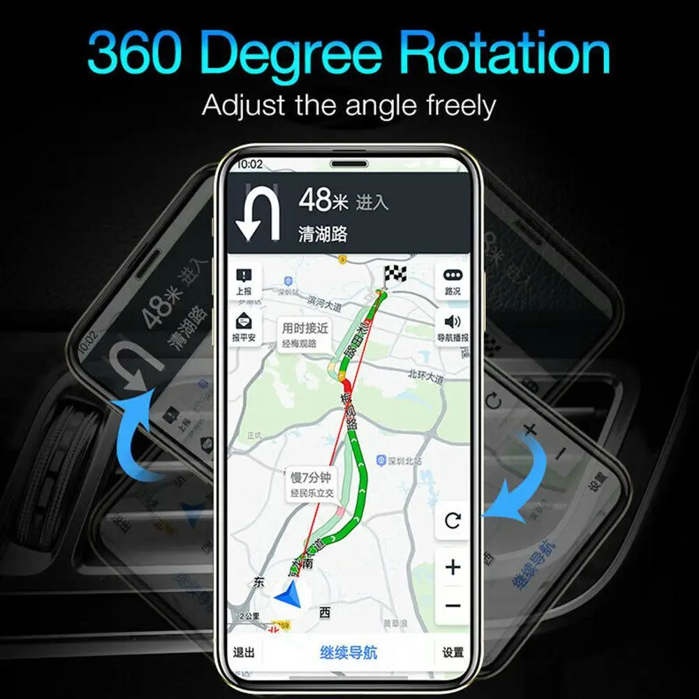 Универсальный автомобильный держатель для телефона на 360 ° магнитный держатель для мобильного телефона gps