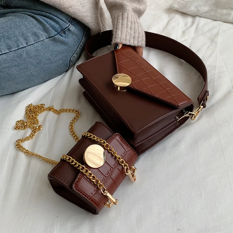 Модная новая сумка-тоут качественная кожаная женская дизайнерская сумка под крокодиловую кожу сумка-мессенджер Mujer