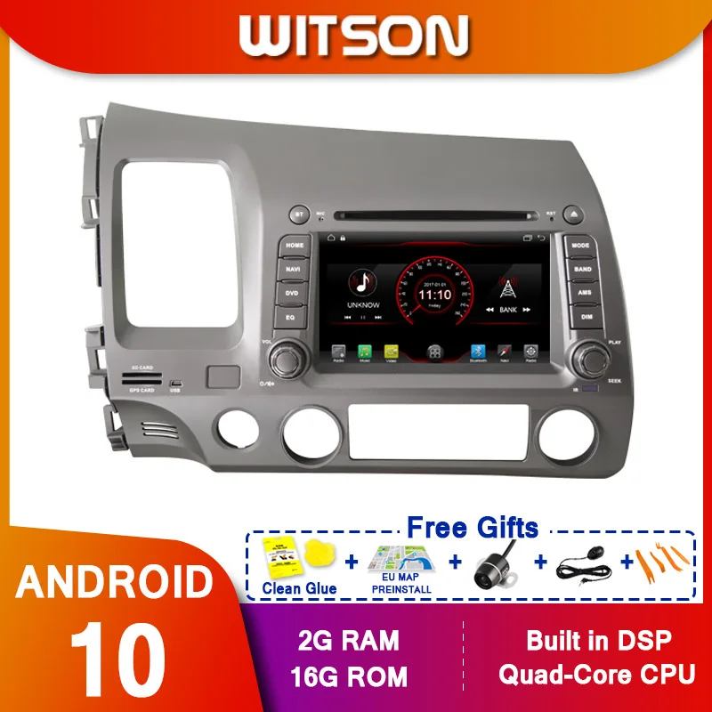 Автомобильный мультимедийный плеер WITSON стерео GPS DVD радио навигация Android экран 10