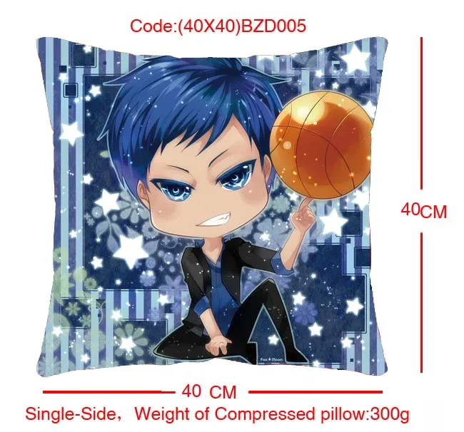see chart Баскетбольный Аниме Kuroko, индивидуальный Чехол на подушку для дома, спальни, наволочки, мультяшный декоративный Чехол на подушку, унисекс, Новинка - Цвет: see chart