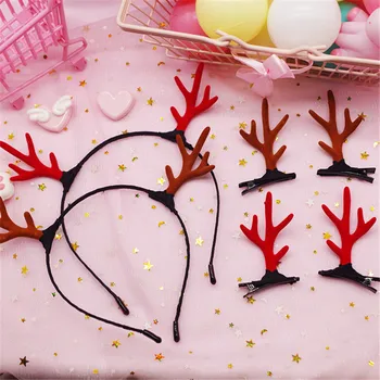 

Hair Clips Headband Christmas Deer Horn Children Girls Antlers Hairpins Headdress Hair Band For Christmas Ornaments Gift