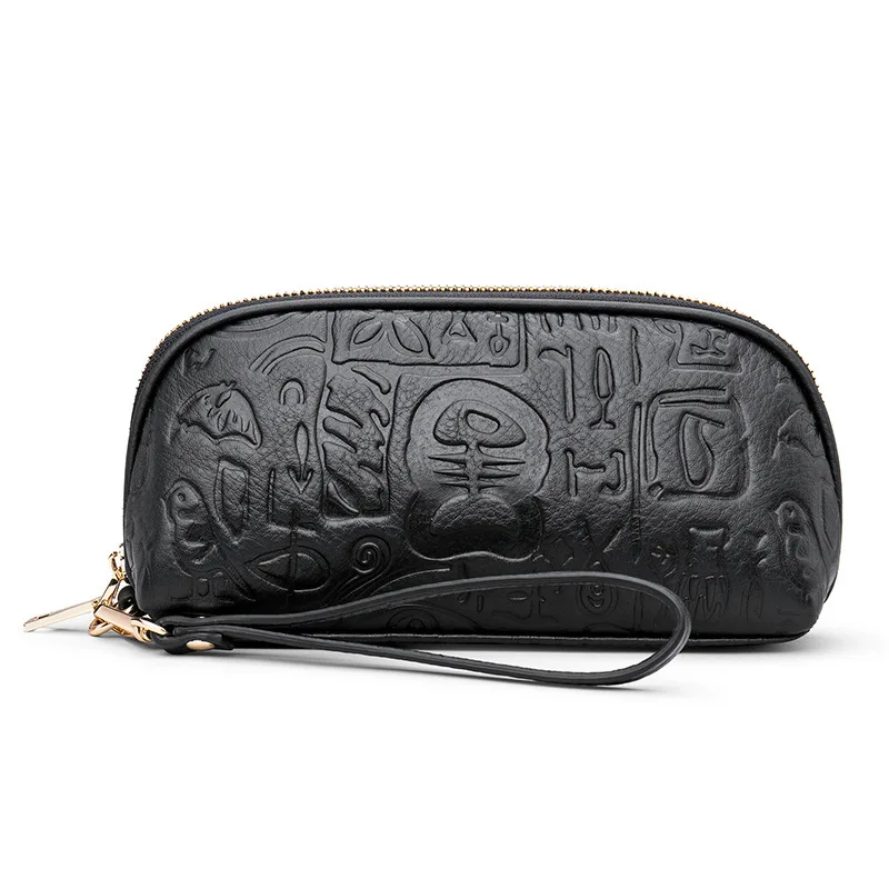 

WOMEN'S Bag Clutch New Style Retro Embossing Leather Handbag Women's Bag First Layer Leather Handbag