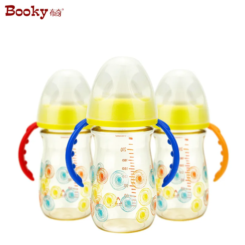 

BABY'S Feeding Bottle Wide Aperture PPSU Milk Bottle 240 Ml with Handle Baby Shatter-resistant against Flatulence