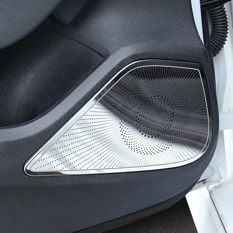 Автомобильный Стайлинг интерьера аудио динамик декоративная наклейка для Audi A3 8 в 2013-18 Автомобильная дверь стерео динамик декоративная рамка, обшивка, накладка - Название цвета: Mirror