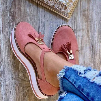 

Korean Style New Spot Fashion Tassel Flat Sandals Comfortable Large Size Women's Shoes 35-43 Large Size Women's Sandals