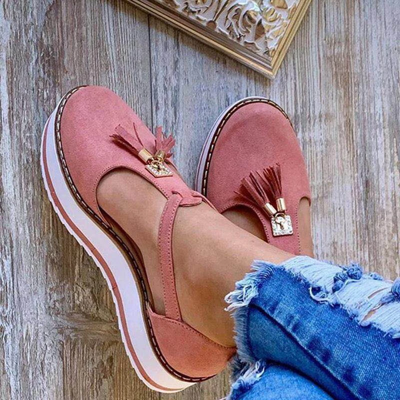tassel flat sandals