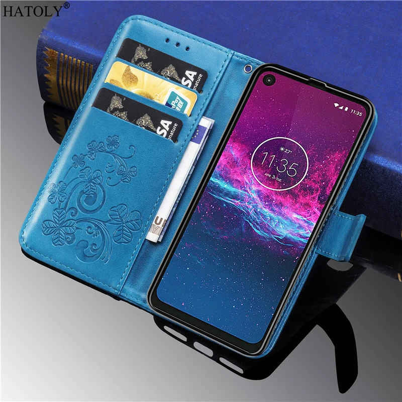 

For Capa Motorola One Action Case Flip Leather Wallet TPU Bumper Phone Back Cover Moto One Action Case For Moto One Action Funda