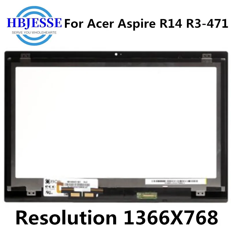 Запасной 14-дюймовый ноутбук для Acer Aspire R14 R3-471 сенсорный ЖК-экран с цифровым