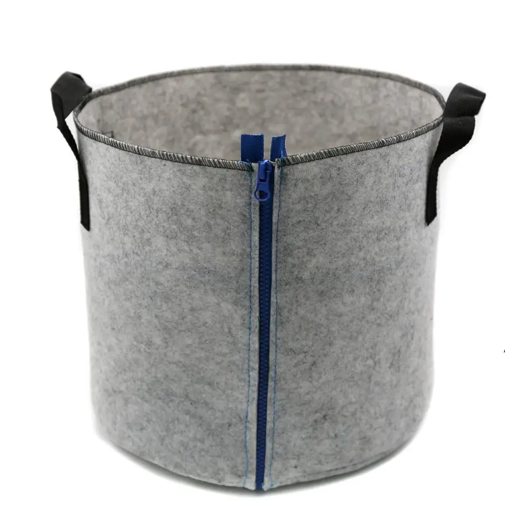 Garden Planting Bag Felt Cloth Folding Zipper Seedling Flowerpot Home Balcony Garden Grow Bag Potato Tomato Flower Vegetable
