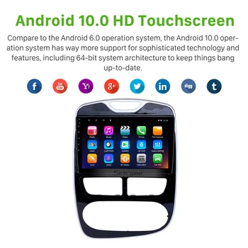 

Seicane IPS Android 10.0 RAM 2G Car GPS Navigation Radio Unit Player for 2012-2016 Renault Clio Digital/Analog support OBD2