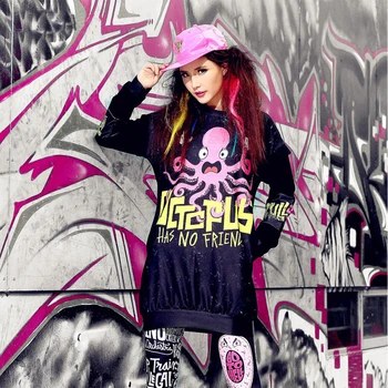 

New woman large size Hip-hop fashion granny chic pink